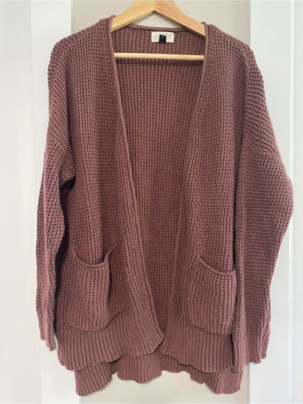 Universal Thread Open-Front Waffle Cardigan - Mauve